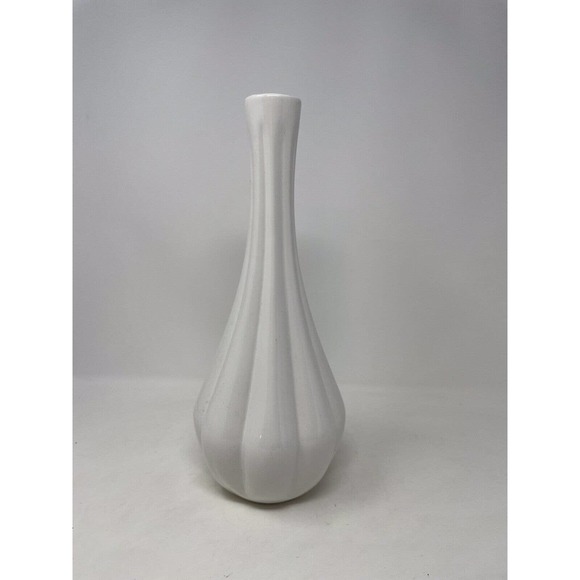 Michael’s Home Accent Container Vase White Ribbed 13.25” H Home Decor - Picture 3 of 9